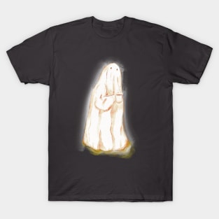 Death Before Decaf Ghost - Yellow Hue Glow Variant T-Shirt